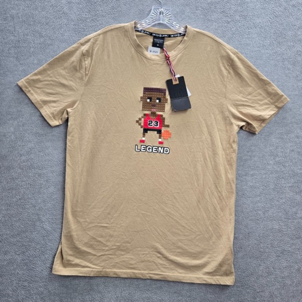 Switch Remarkable Men‎ Shirt XL Brown Brick Legend 23 Mike Short Sleeve NWT